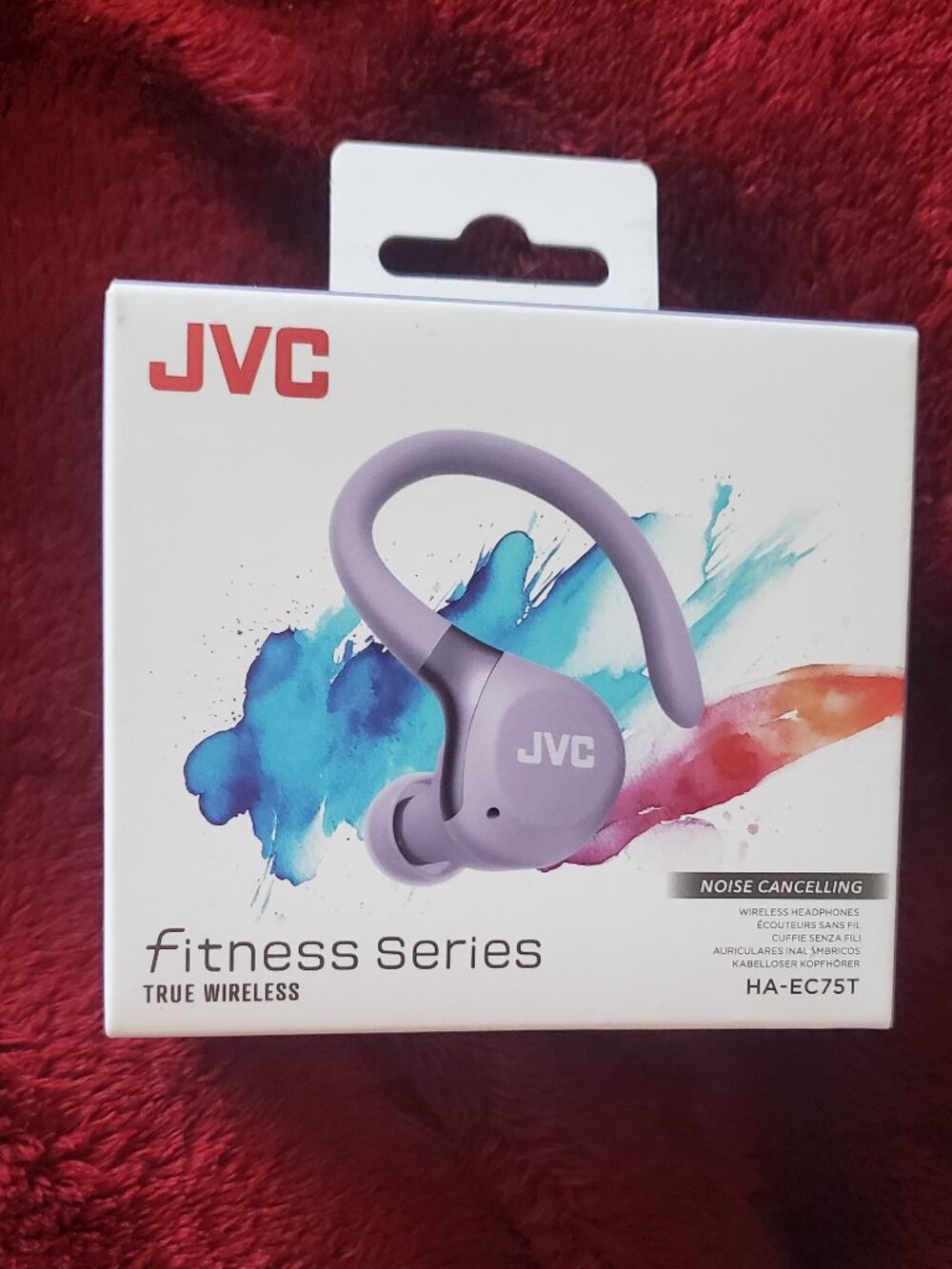 JVC Fitness Series Noise Cancelling True Wireless Headphones HA-EC75T violetNIB